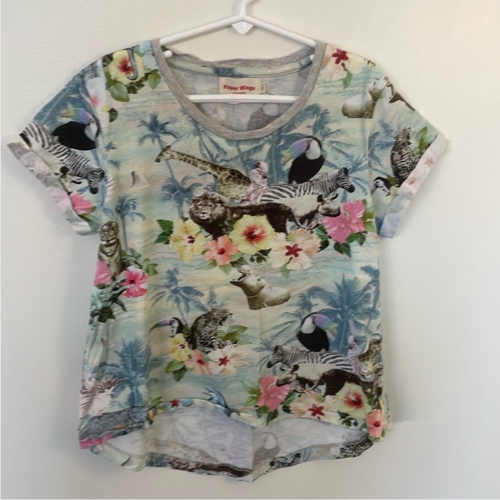 Girls Floral Animal Print T-Shirt